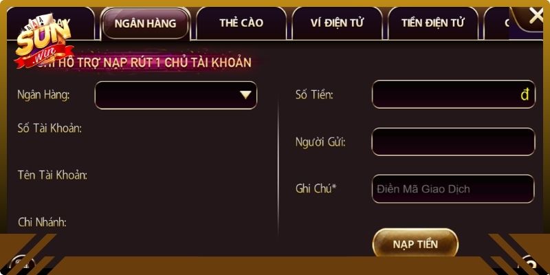 Những quy tắc nạp tiền sunwin20 dành cho người mới
